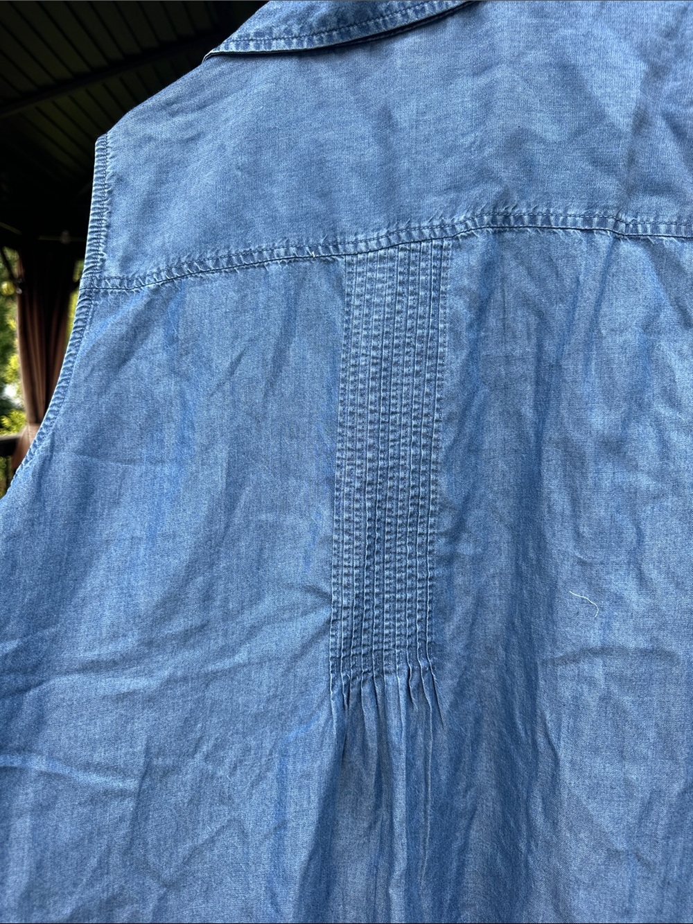 Terra & Sky Blue Chambray Button-Front Tunic - Picture 6 of 6